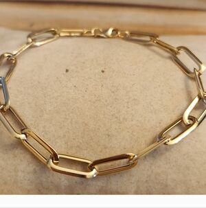 14kt GOLD CLIP BRACELET  "NEW" 7.5